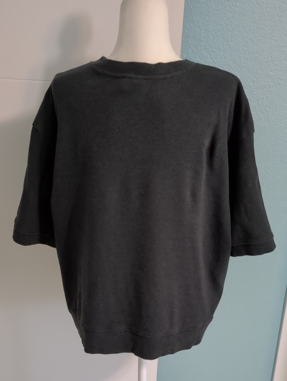Pact Grey Organic Cotton Oversized Short-Sleeve Crewneck Sweatshirt Sz XXl - Picture 3 of 5
